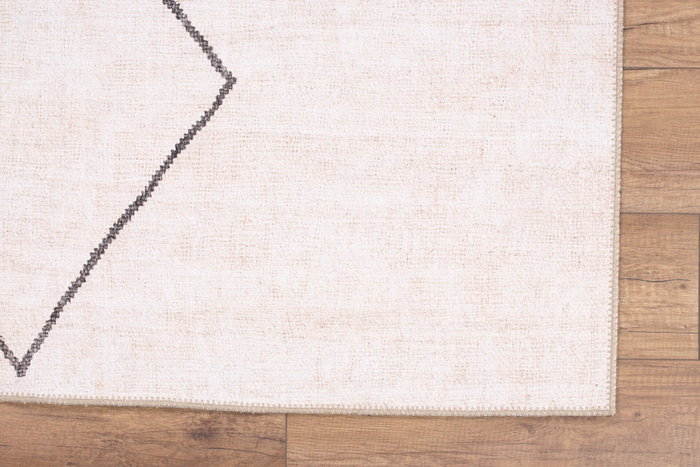 Conceptum Alfombra Beige AL 194 de Poliéster, 150 x 230 cm, Suave y Lavable a Máquina